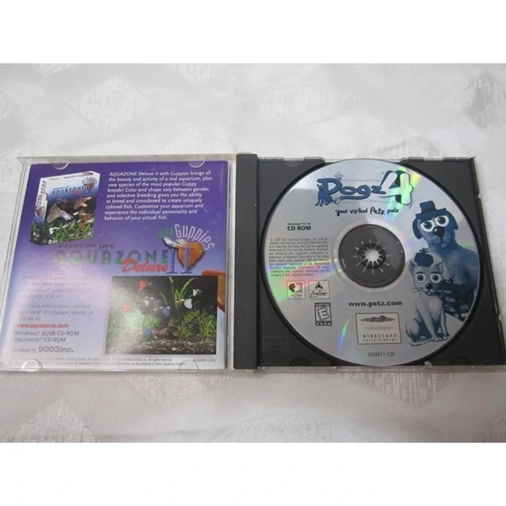 Dogz 4 Your Virtual Petz Palz PC Windows 95/98 Big Box Mindscape 1999 Vintage